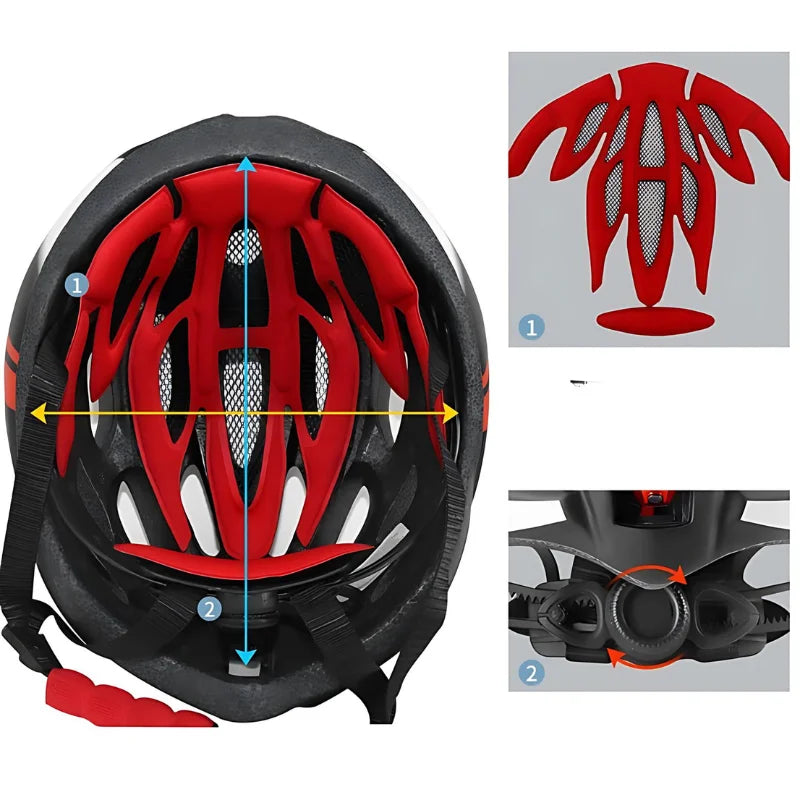 2 in 1 Helmet with taillight warning